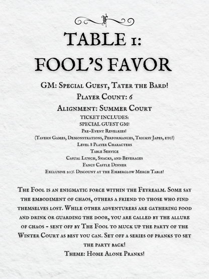 Crits and Castles 4: The Fete of the Feycourts - Saturday