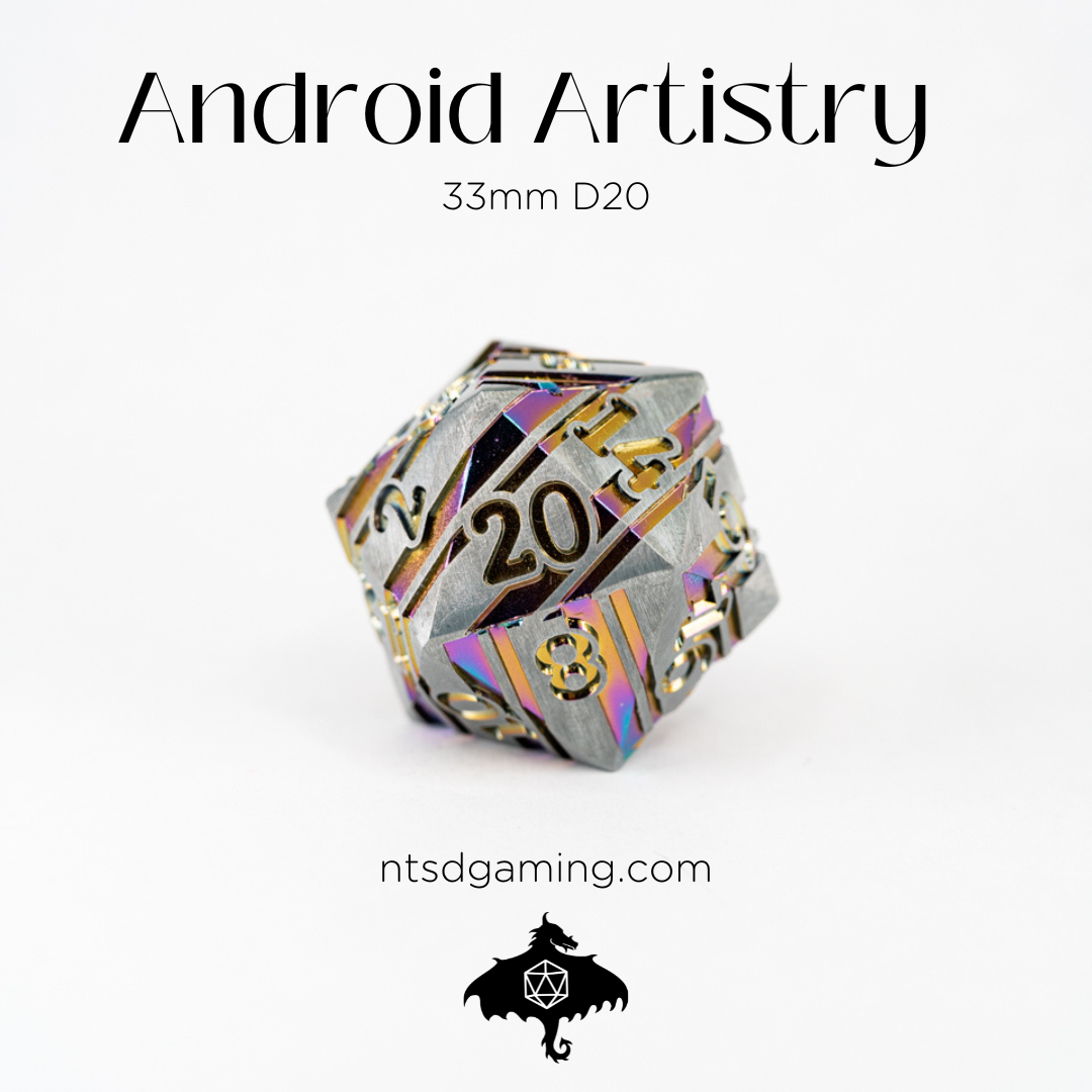 Android Artistry | 33MM Metal D20 - Emberglow Gaming