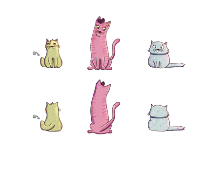 Stack O’ Cats Mascot Meeple Pack – Wooden 3-Pack (Double-Sided Printed)