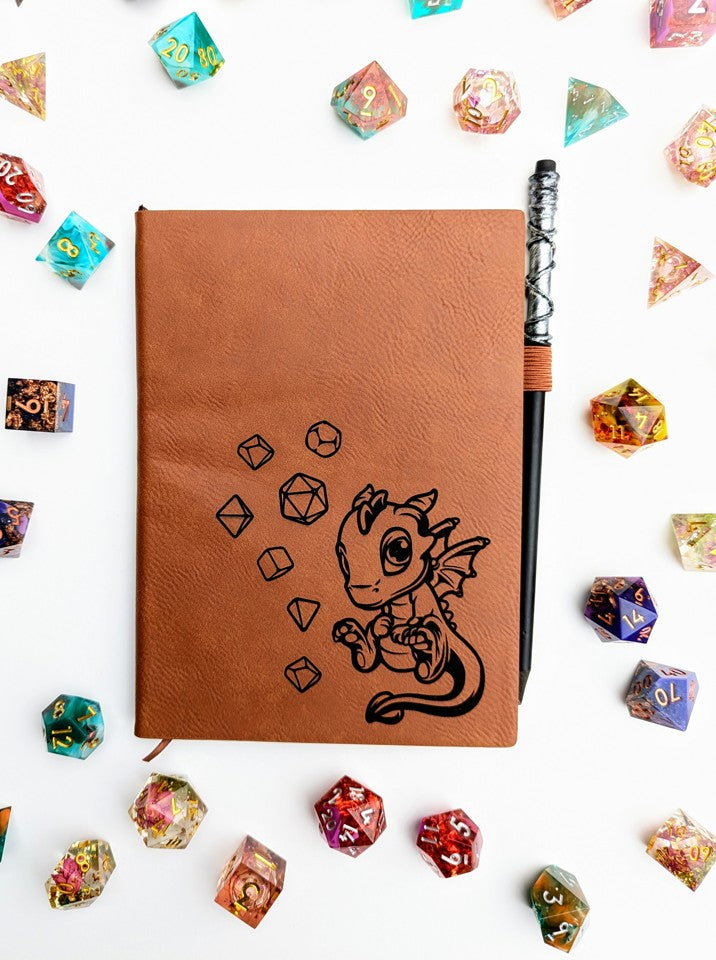 Adoragon | Vegan Leather Mini Dot Journal - Emberglow Gaming