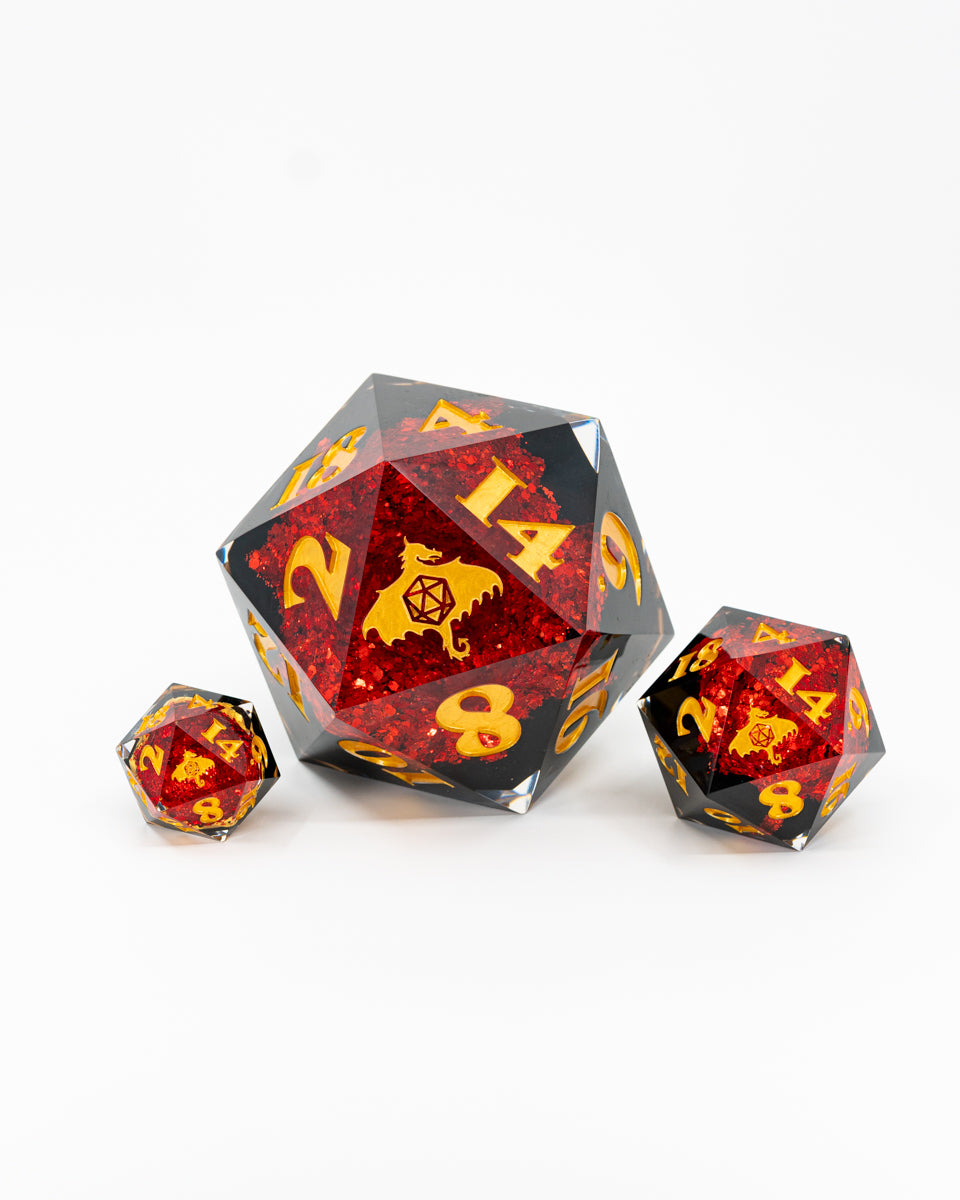 Ashardalon's Treasure | Sharp Edge 50mm D20 - Emberglow Gaming