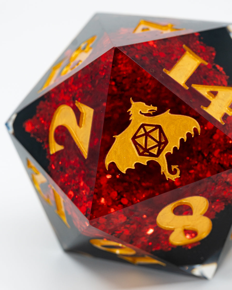 Ashardalon's Treasure | Sharp Edge 95mm D20 - Emberglow Gaming