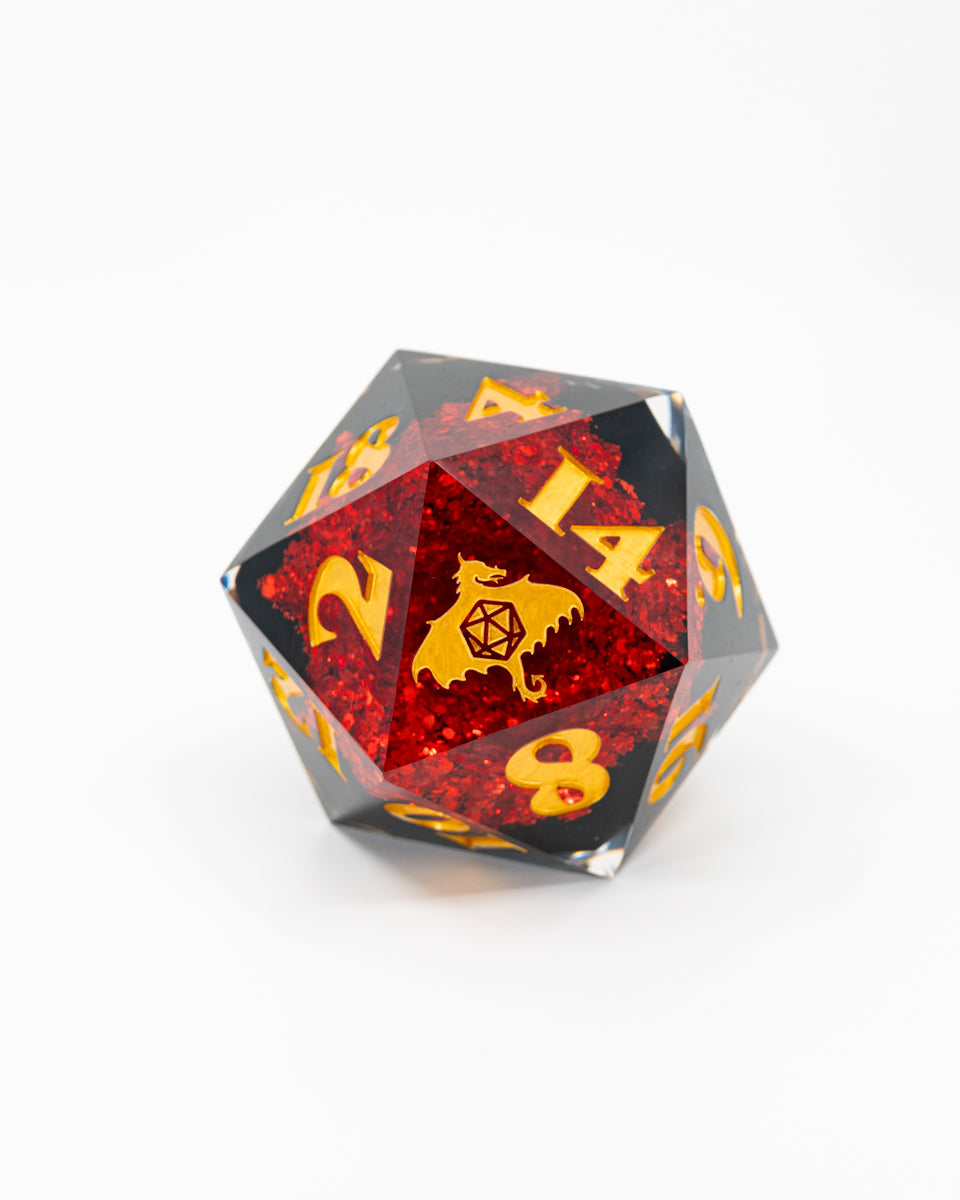 Ashardalon's Treasure | Sharp Edge 50mm D20 - Emberglow Gaming