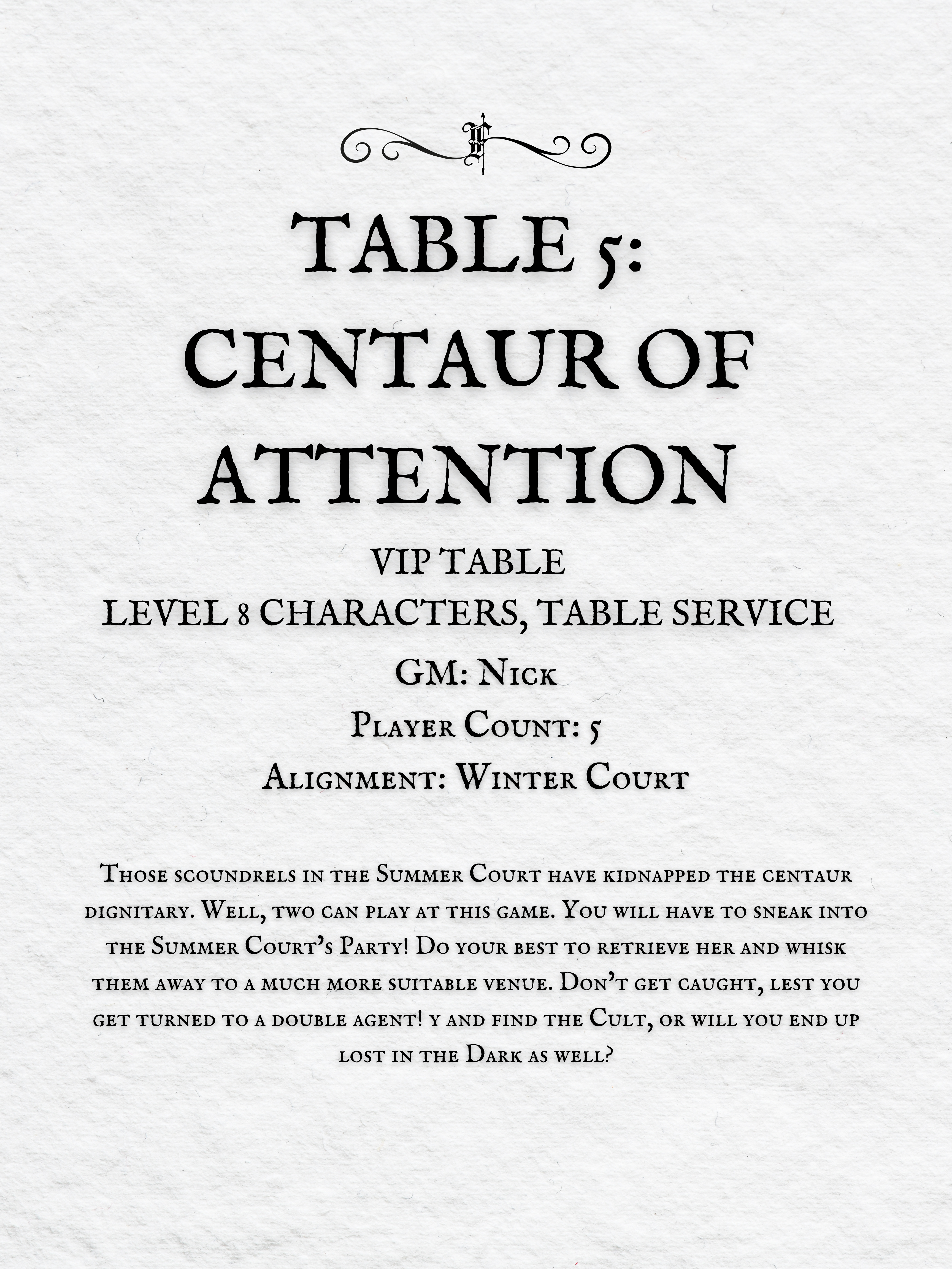 Crits and Castles 4: The Fete of the Feycourts - Saturday
