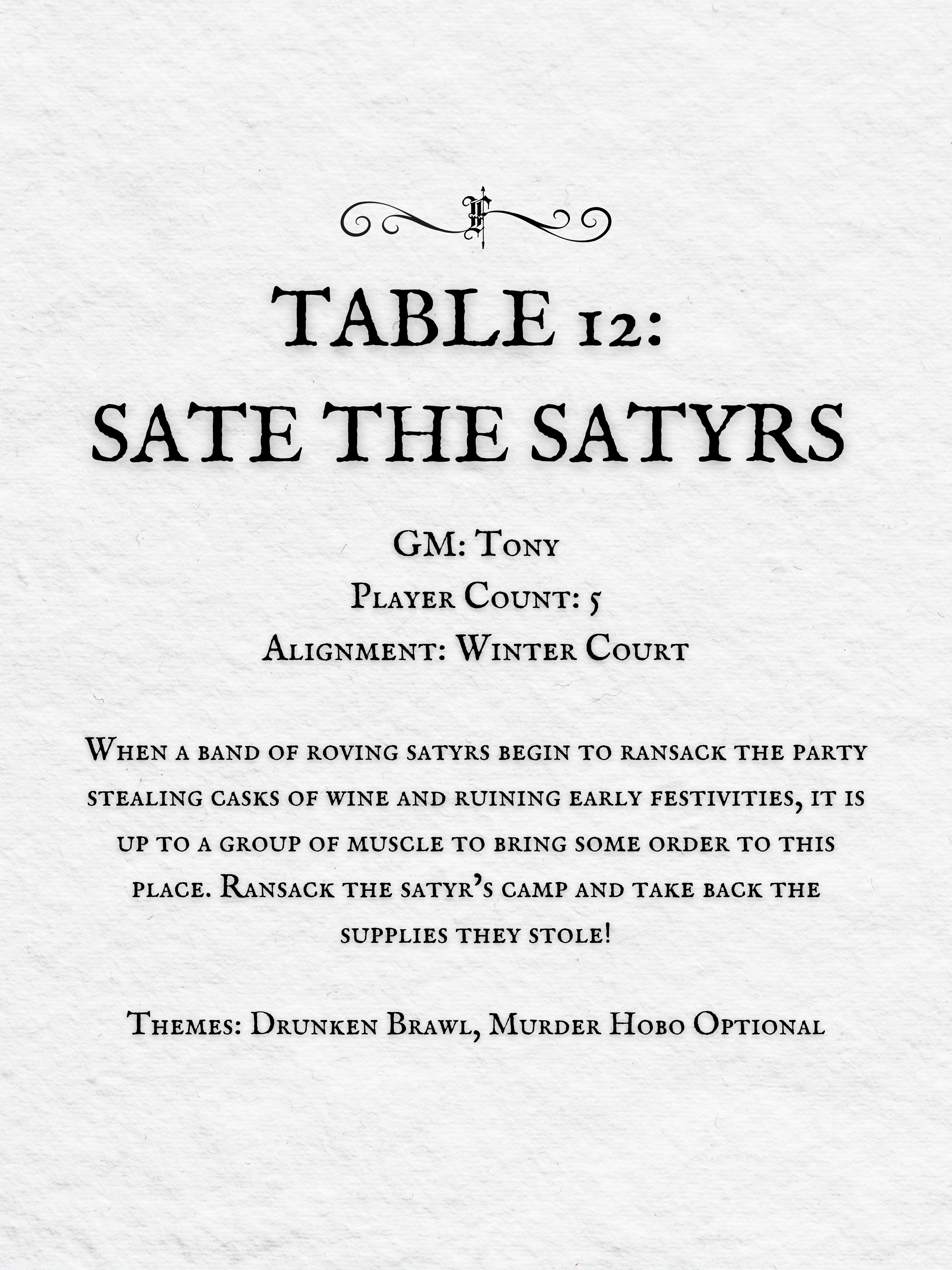 Crits and Castles 4: The Fete of the Feycourts - Saturday