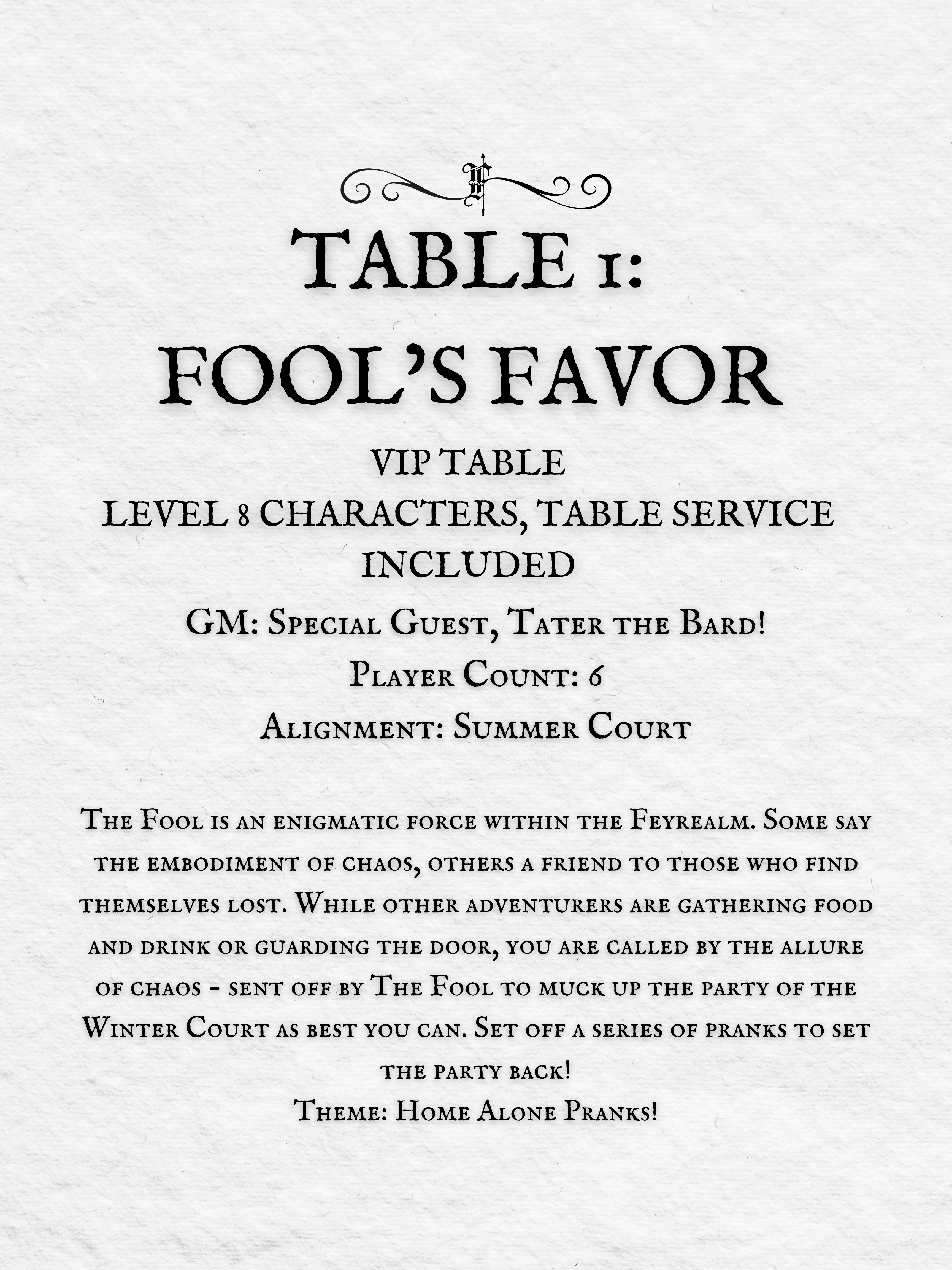 Crits and Castles 4: The Fete of the Feycourts - Saturday