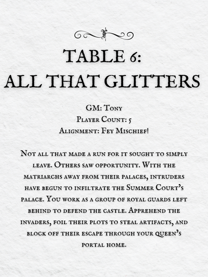 Crits and Castles 4: The Fete of the Feycourts - Sunday