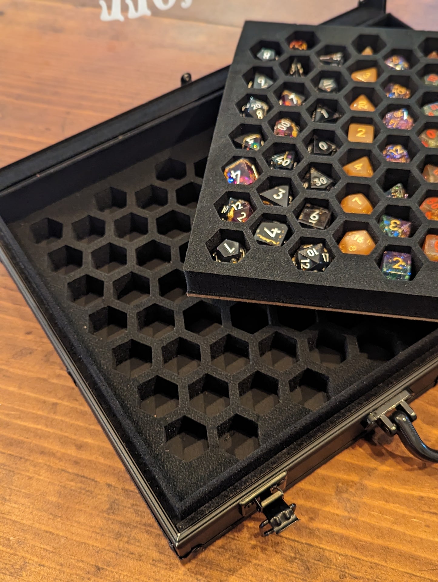 Chest of Hoarding | 26 Set Capacity | Plexi Glass Dice Display Case - Emberglow Gaming