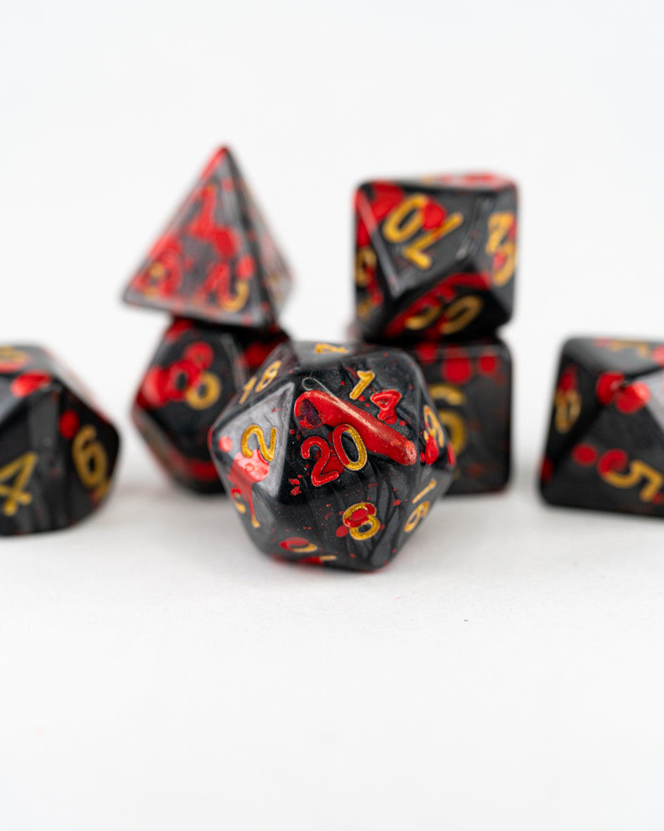 Renegade | 7 Piece Acrylic Dice Set - Emberglow Gaming