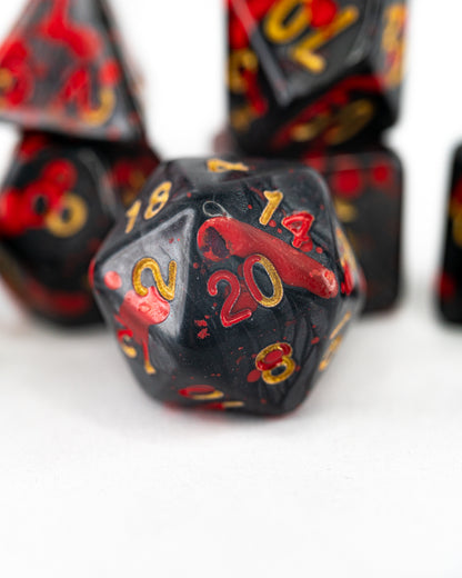 Renegade | 7 Piece Acrylic Dice Set - Emberglow Gaming