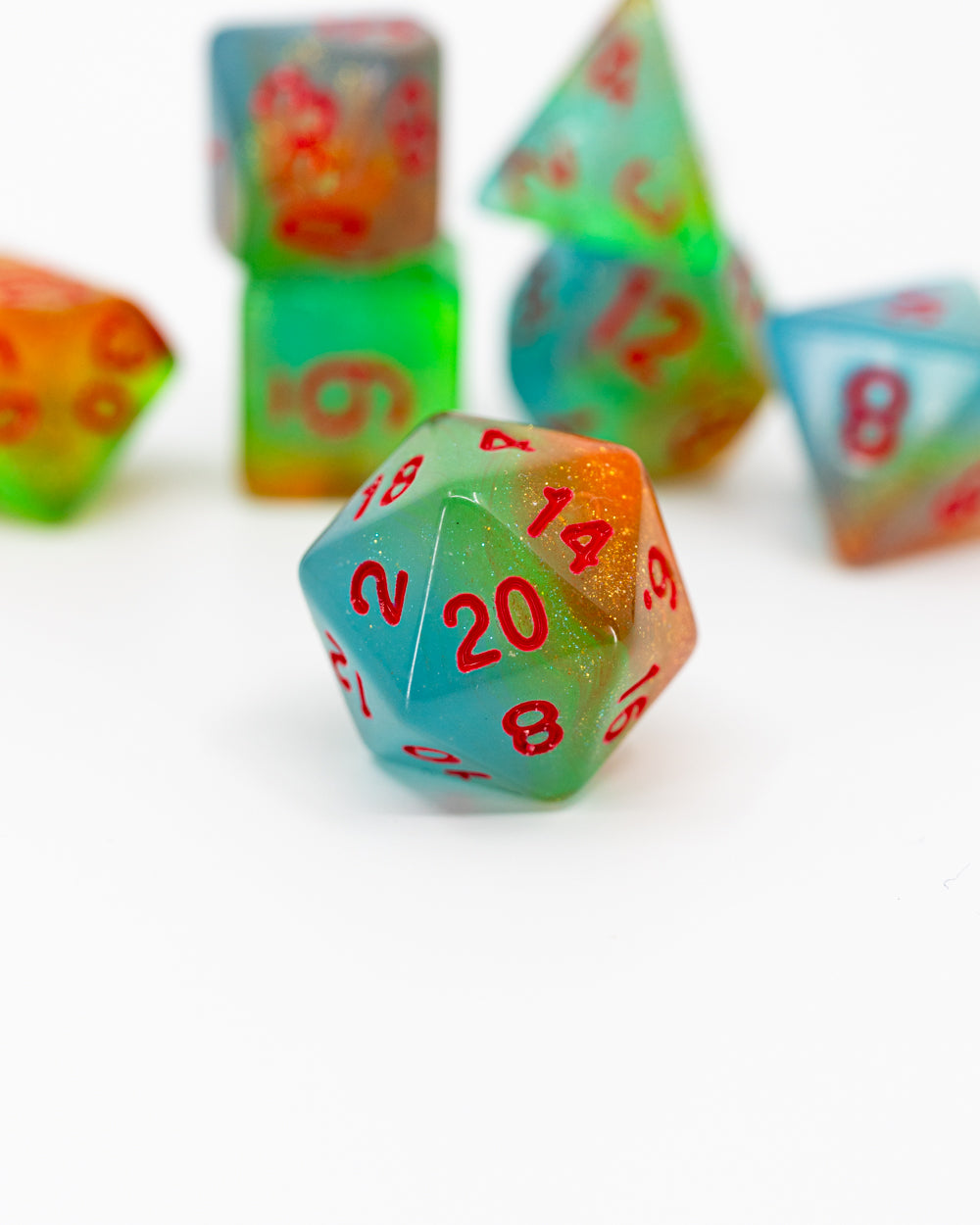 Wild Magic | 7 Piece Acrylic Dice Set - Emberglow Gaming