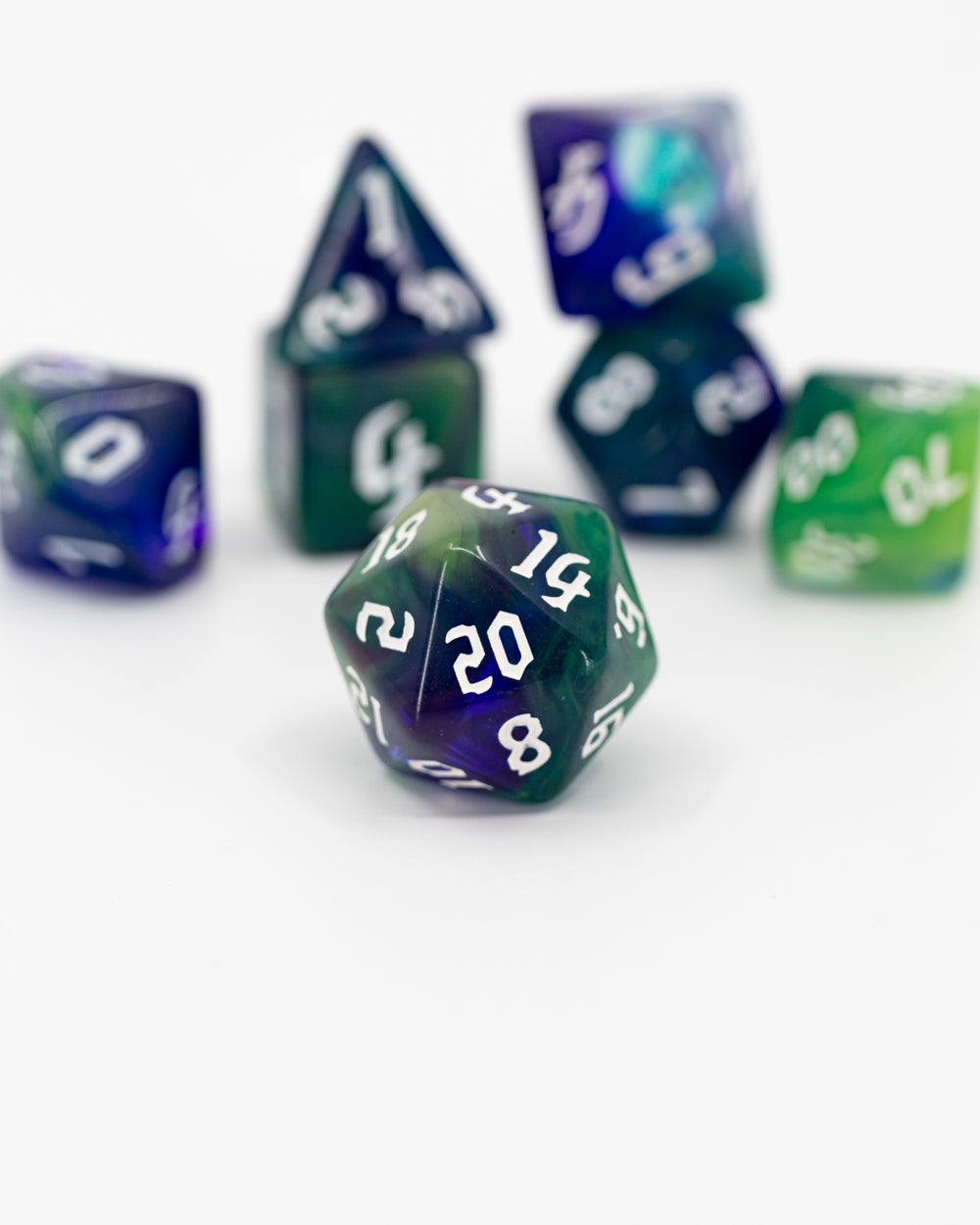 Maleficence | 7 Piece Acrylic Dice Set - Emberglow Gaming