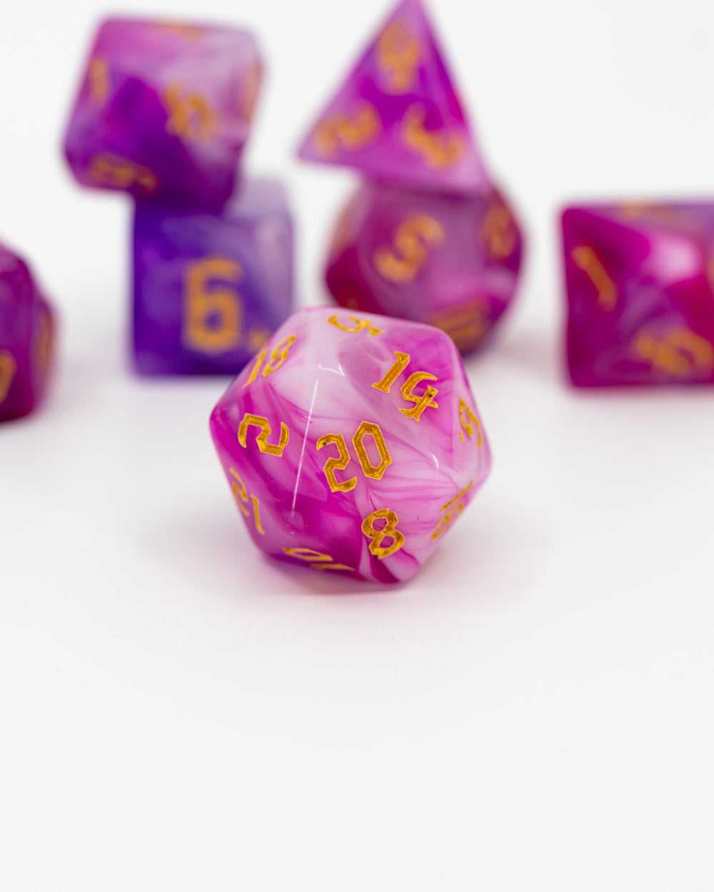 Augury | 7 Piece Acrylic Dice Set - Emberglow Gaming