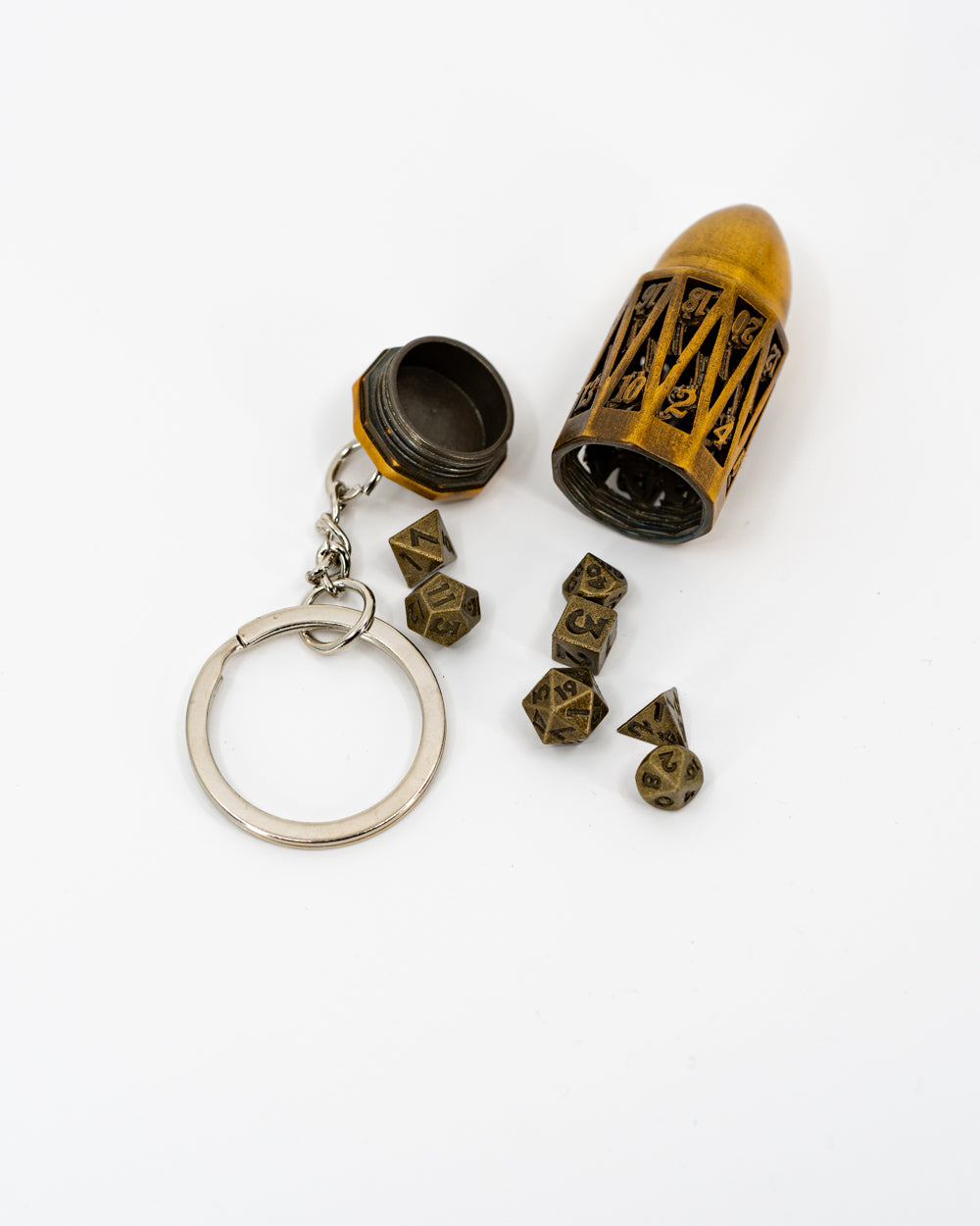 Bravo | Brass Bullet Keychain with Micro Metal Set - Emberglow Gaming