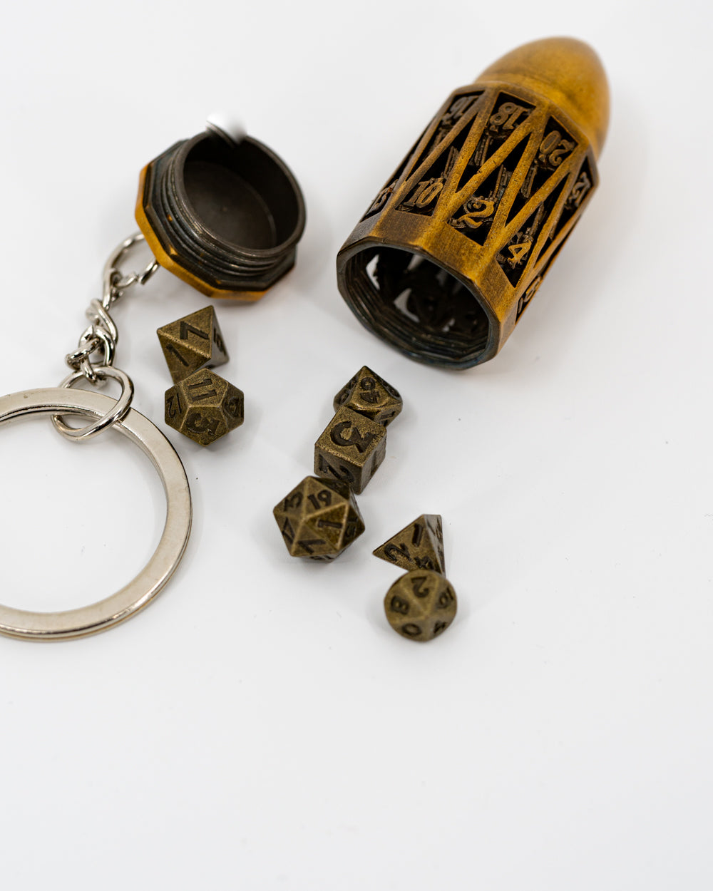 Bravo | Brass Bullet Keychain with Micro Metal Set - Emberglow Gaming