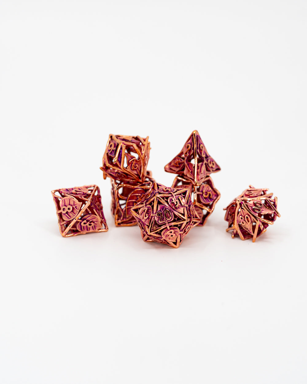 Temple of Celadrin | Hollow | 7 Piece Metal Dice Set - Emberglow Gaming