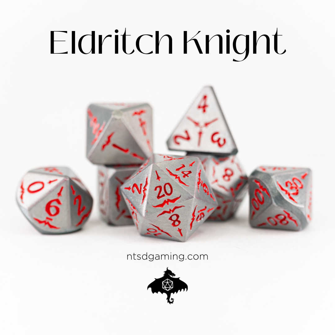 Eldritch Knight | 7 Piece Metal Dice Set - Emberglow Gaming