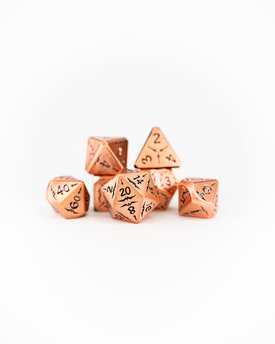 Cavalier | 7 Piece Metal Dice Set - Emberglow Gaming