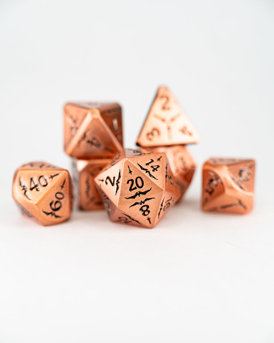 Cavalier | 7 Piece Metal Dice Set - Emberglow Gaming