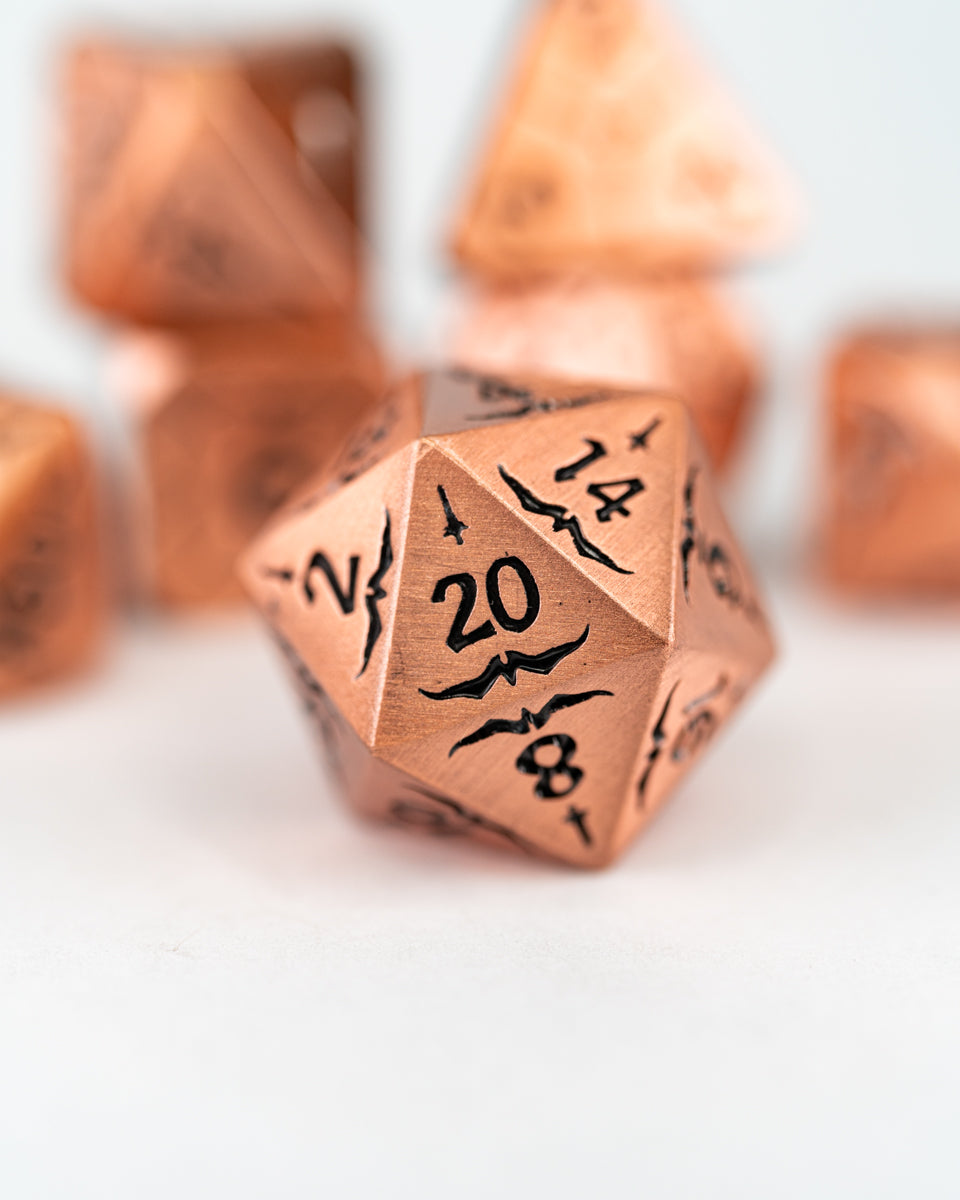 Cavalier | 7 Piece Metal Dice Set - Emberglow Gaming