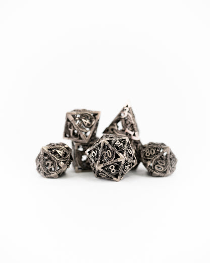 Fugue | Hollow | 7 Piece Metal Dice Set - Emberglow Gaming
