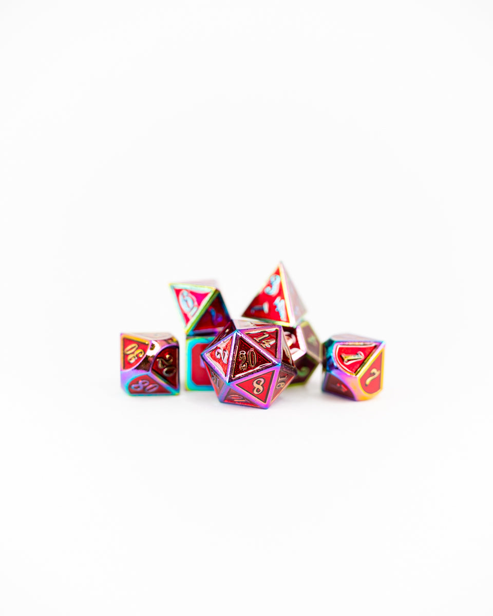 Feyforge | 7 Piece Metal Dice Set - Emberglow Gaming