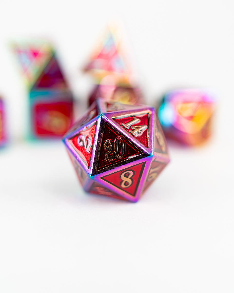 Feyforge | 7 Piece Metal Dice Set - Emberglow Gaming