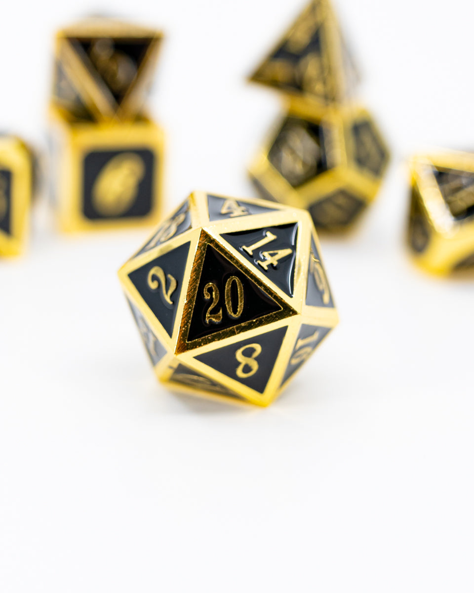 Lord Marshall | 7 Piece Metal Dice Set - Emberglow Gaming