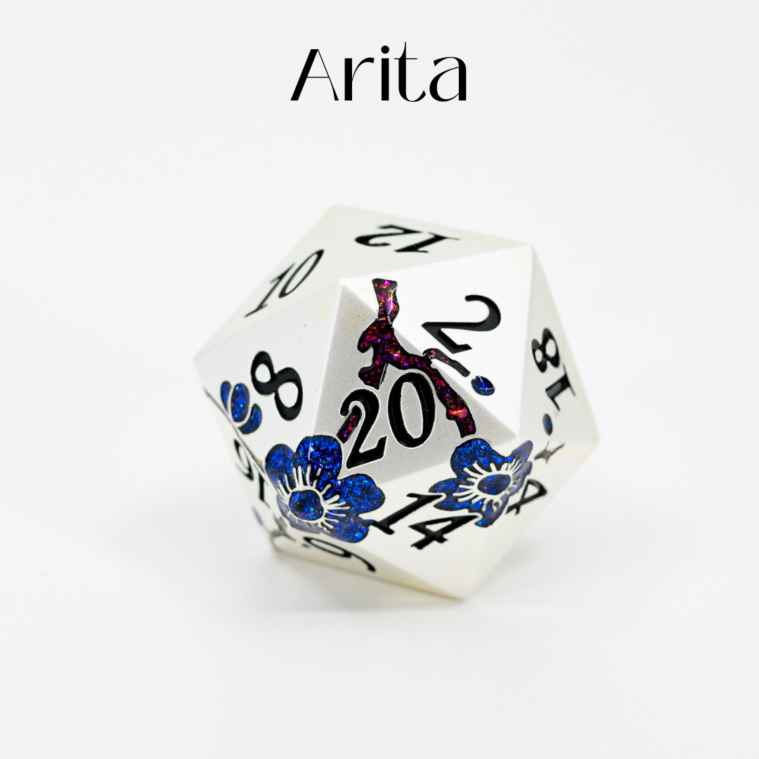 Arita | 33MM Metal D20 - Emberglow Gaming