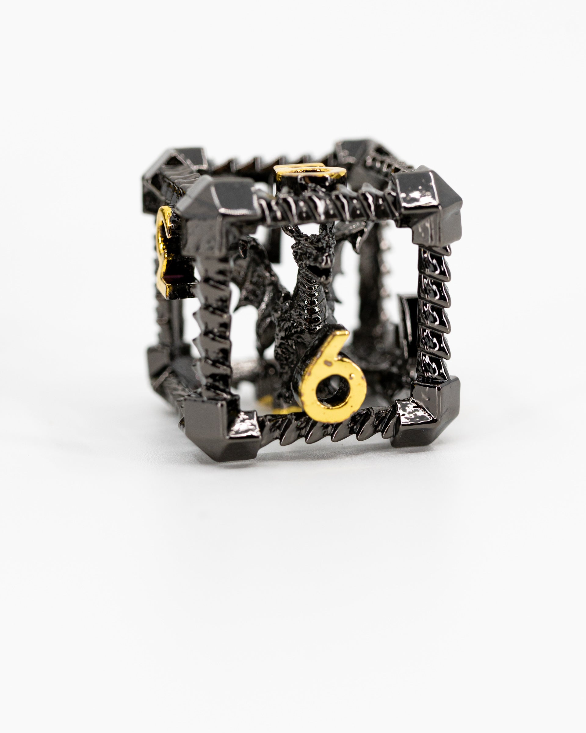Spite Shackled | Hollow Dragon Core | 7 Piece Metal Dice Set - Emberglow Gaming