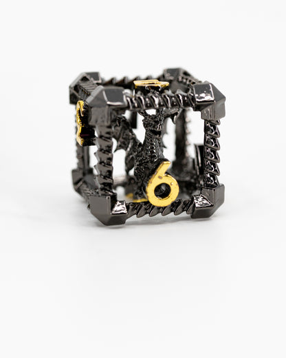 Spite Shackled | Hollow Dragon Core | 7 Piece Metal Dice Set - Emberglow Gaming