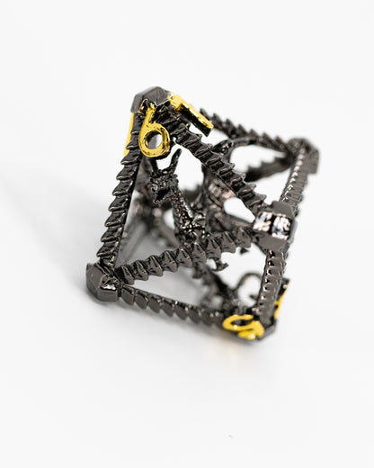 Spite Shackled | Hollow Dragon Core | 7 Piece Metal Dice Set - Emberglow Gaming