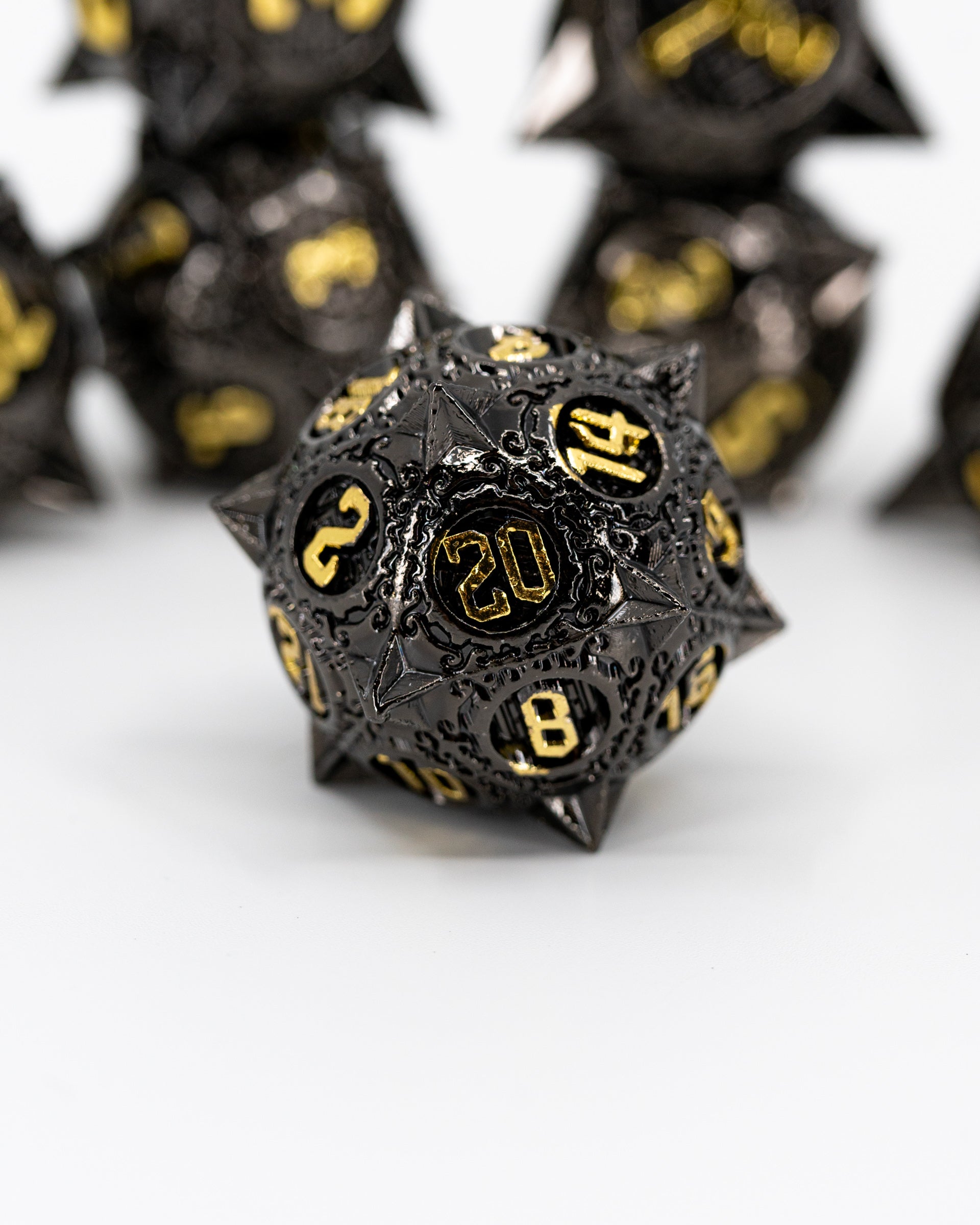 Pepperbox | 7 Piece Metal Dice Set - Emberglow Gaming