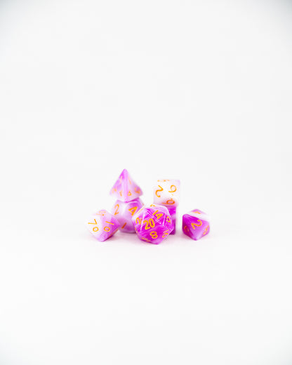 Fairy Fortune | 7 Piece Mini Acrylic Polyhedral Dice Set - Emberglow Gaming