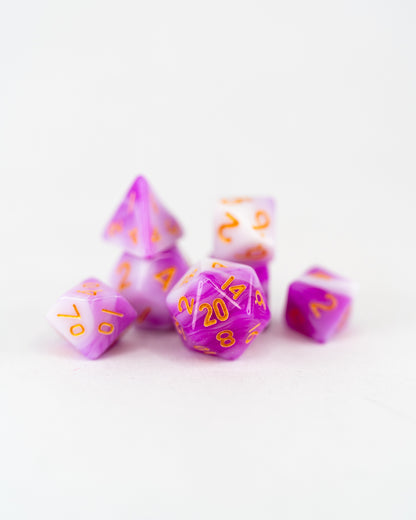 Fairy Fortune | 7 Piece Mini Acrylic Polyhedral Dice Set - Emberglow Gaming