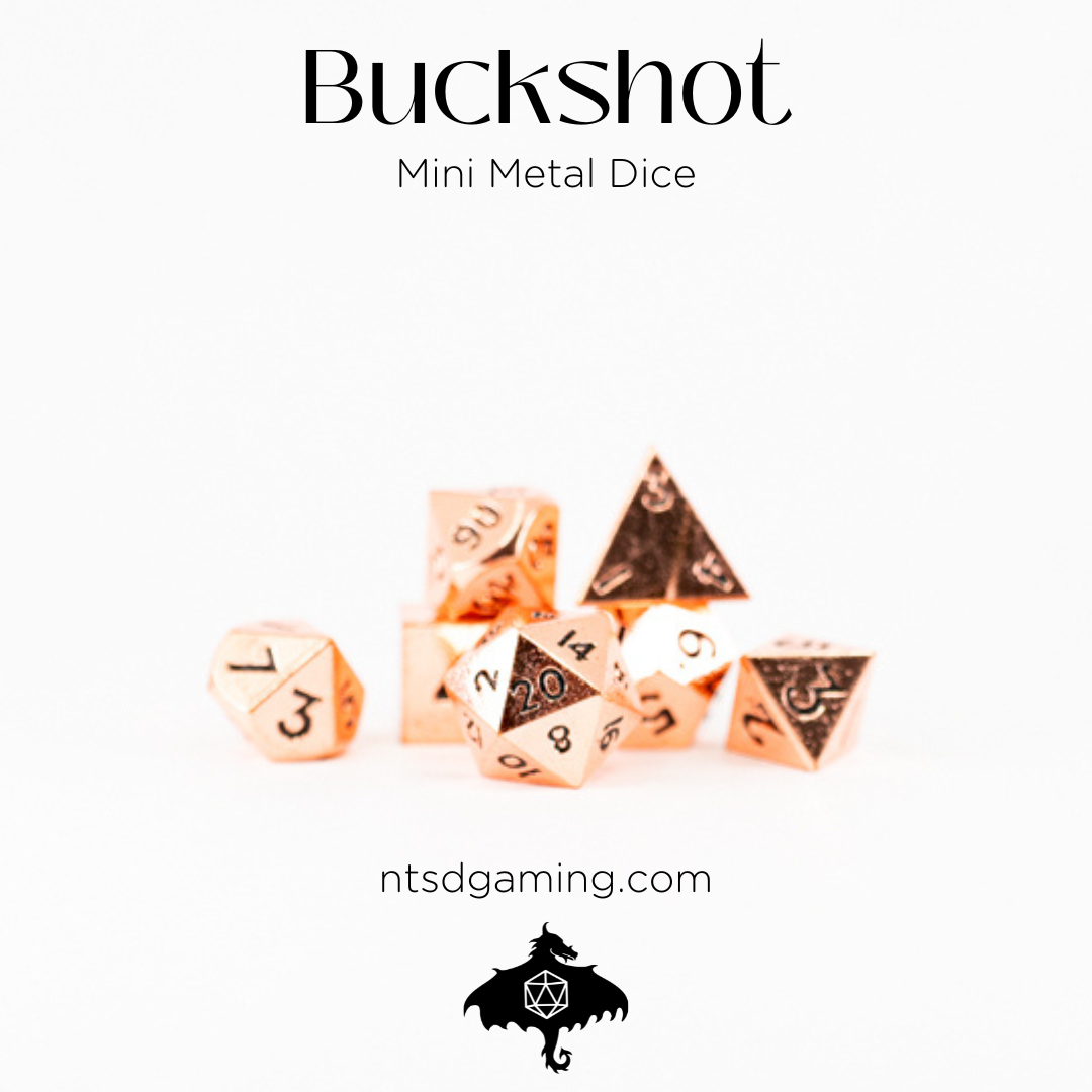 Buckshot | 7 Piece Mini Metal Dice Set - Emberglow Gaming