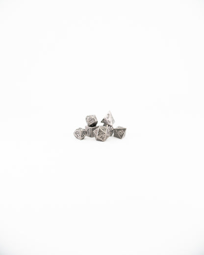 Flak | Silver | 7 Piece Micro Mini Metal Set - Emberglow Gaming