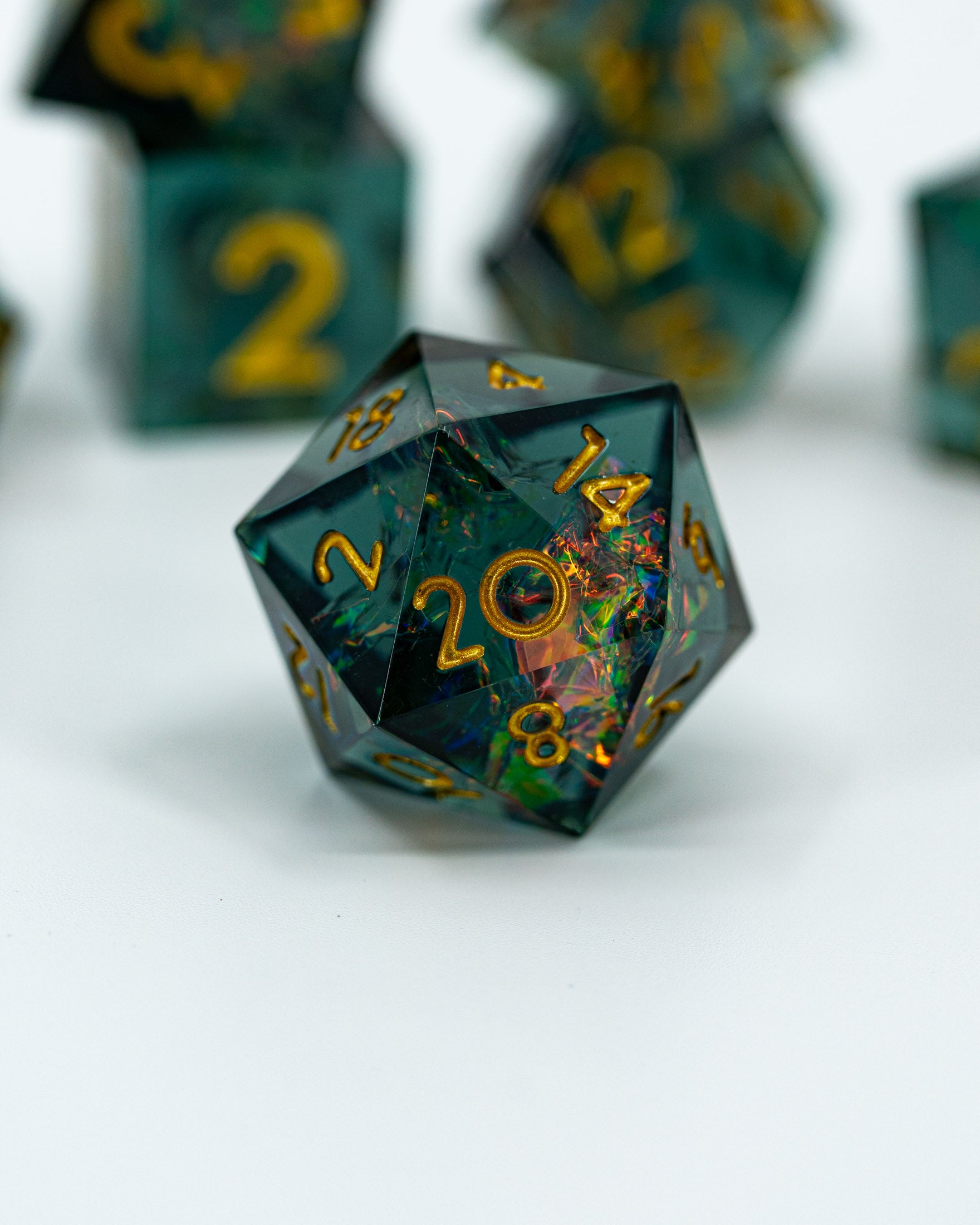 Panopticon | 7 Piece Sharp Edge Resin Dice Set