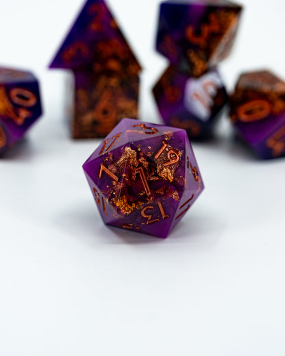 Keybinders | 7 Piece Sharp Edge Resin Dice Set