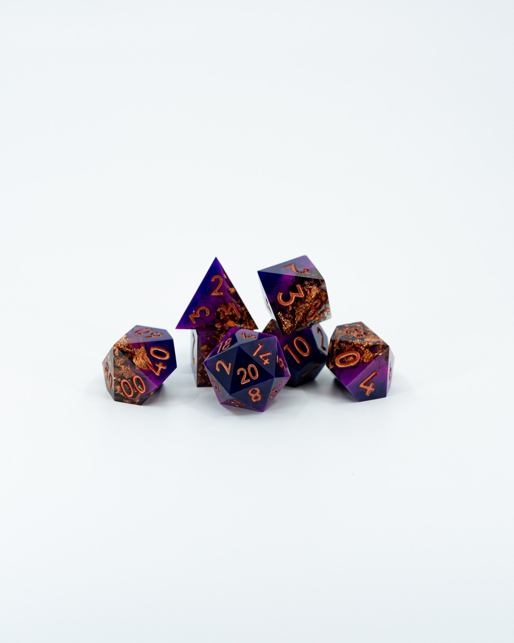 Keybinders | 7 Piece Sharp Edge Resin Dice Set