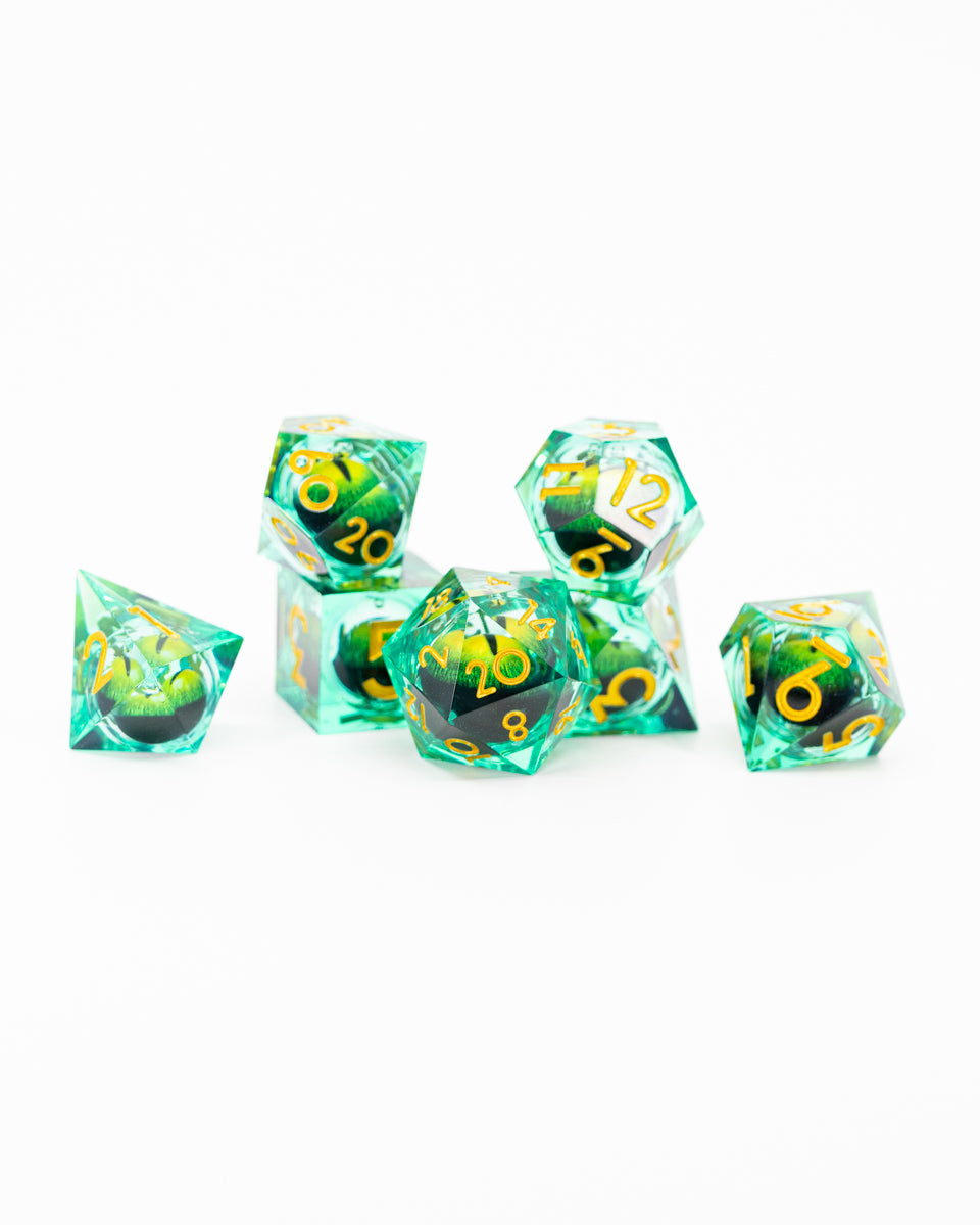 Lochness | Floating Eye Inclusion | 7 Piece Sharp Edge Set - Emberglow Gaming