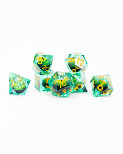Lochness | Floating Eye Inclusion | 7 Piece Sharp Edge Set - Emberglow Gaming