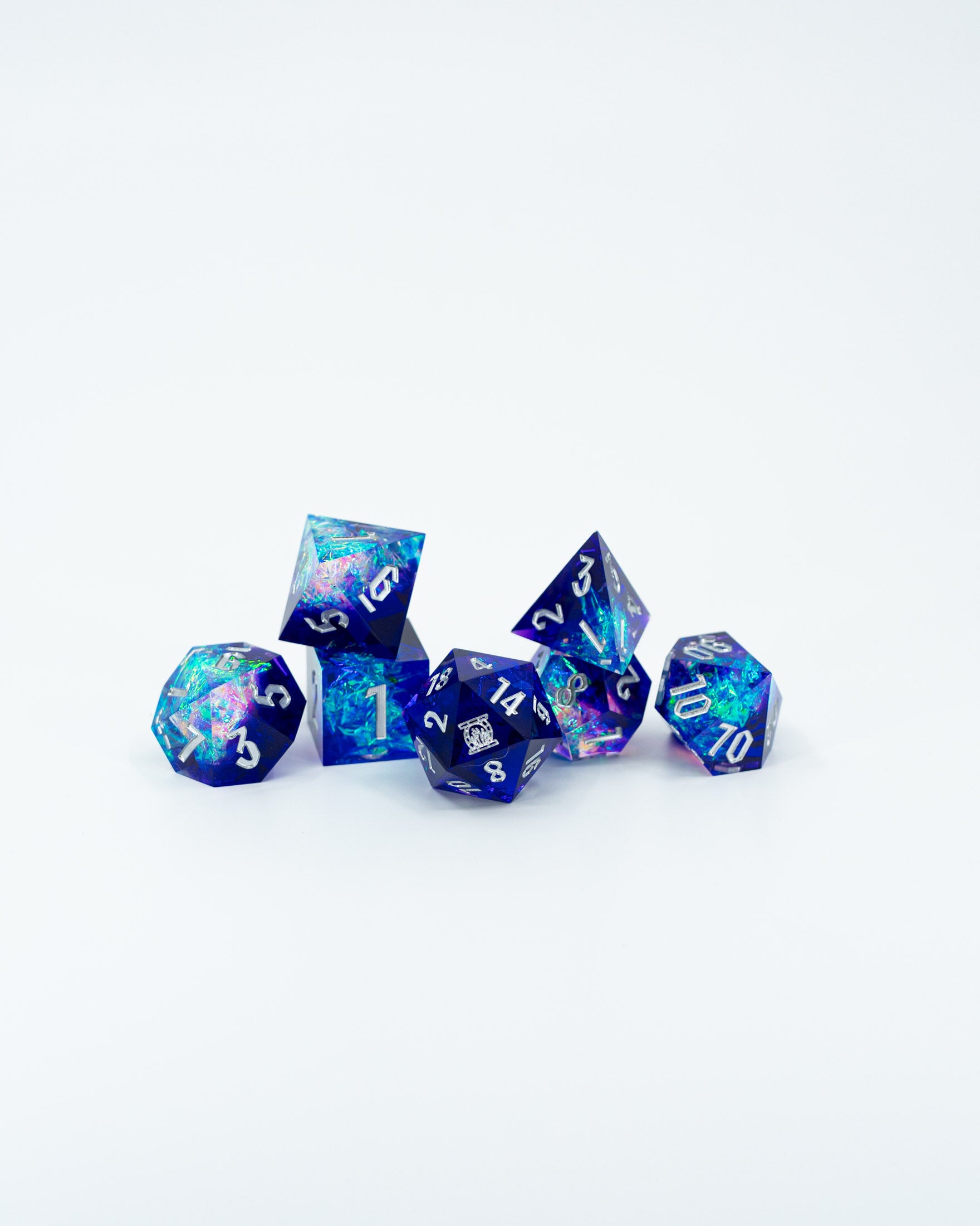Philosopher's Stone | Emberglow Original | 7 Piece Sharp Edge Resin Dice Set