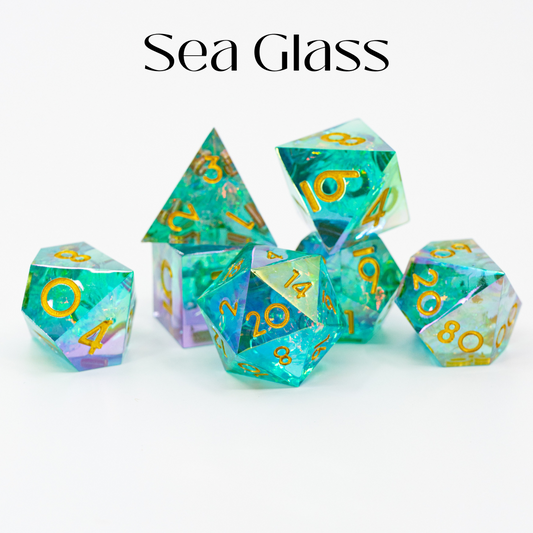 Sea Glass | 7 Piece Sharp Edge Set - Emberglow Gaming