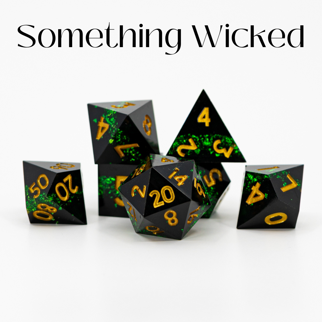 Something Wicked | 7 Piece Sharp Edge Dice Set - Emberglow Gaming