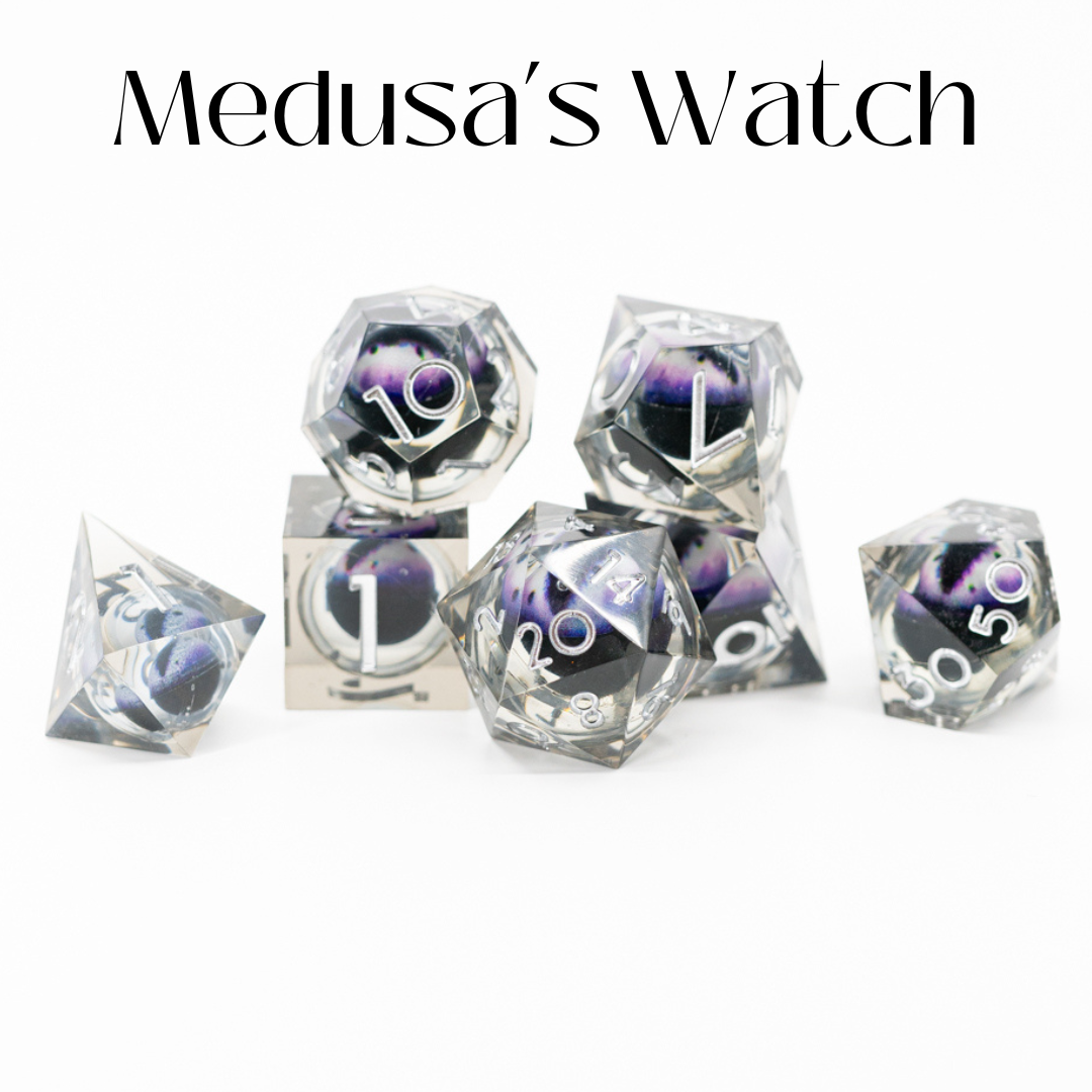 Medusa's Watch | Floating Eye Inclusion | 7 Piece Sharp Edge Set - Emberglow Gaming