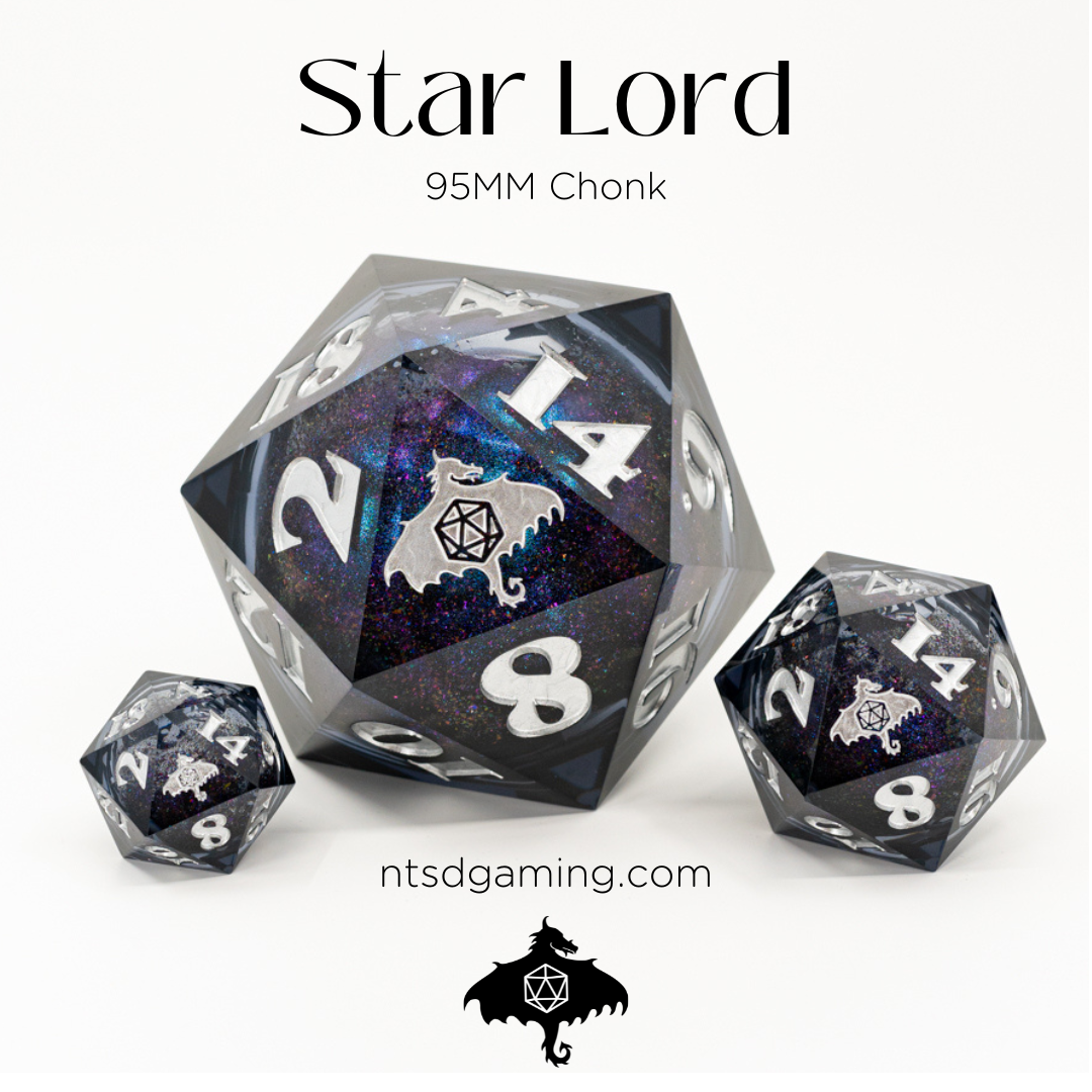 Star Lord | 95MM Liquid Core D20 - Emberglow Gaming