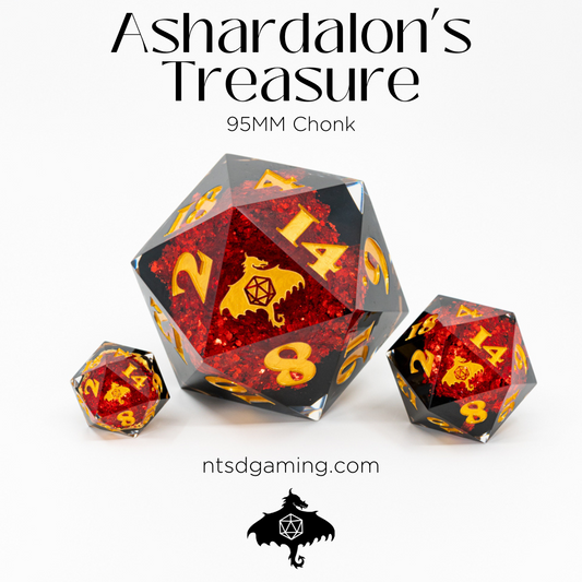 Ashardalon's Treasure | Sharp Edge 95mm D20 - Emberglow Gaming