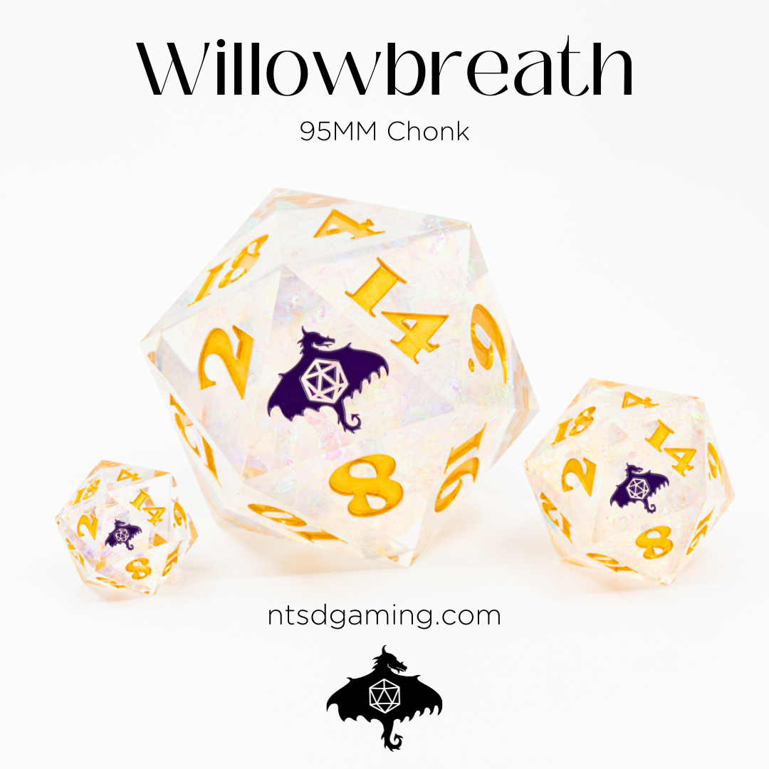 Willowbreath | Sharp Edge 95mm D20 - Emberglow Gaming