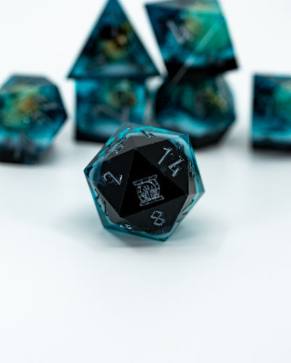 Tank Tolman | Wyrd of the World Tree | 7 Piece Sharp Edge Dice Set